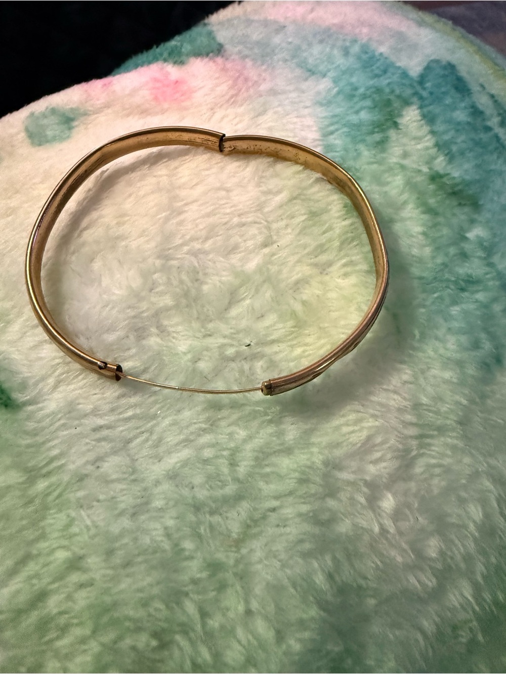 Gold Tone Women’s Hinged Bangle Bracelet